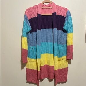Colorful Striped Women's Cardigan